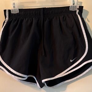 Nike Black Athletic Shorts with White Piping